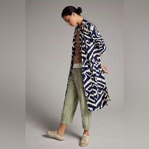 🆕 Anthropologie Robbie Duster Jacket, in Blue and White